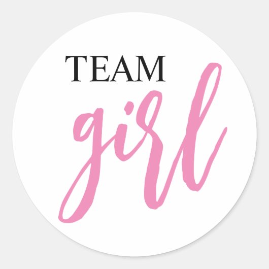 Aufdecken von Team-Girl-Round-Sticker Runder Aufkleber (Vorderseite)