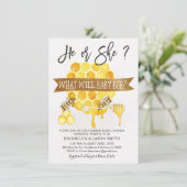 Aufdeckung der Bee Themed Baby Shower Einladung (Stehend Vorderseite)