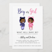 Aufdeckung der Einladung Cooler schwarzer Babys (Vorne/Hinten)