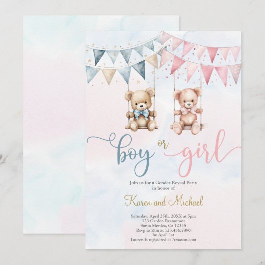 Aufdeckung der Einladung des Bärengeschlechts (Vorne/Hinten)