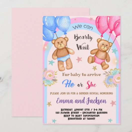 Aufdeckung der Einladung des Bärengeschlechts (Vorne/Hinten)