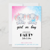 Aufdeckung der Einladung eines Elefantengeschlecht (Vorderseite)