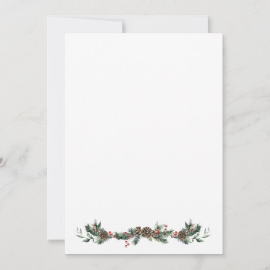 Aufdeckung der Einladung für Weihnachtsgeschlechte (Rückseite)