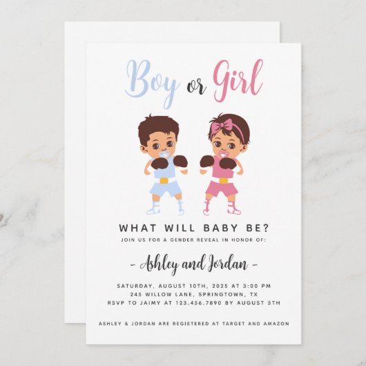 Aufdeckung der Einladung von Babyboxen (Vorne/Hinten)