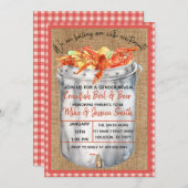 Aufdeckung der Einladung von Crawfish Boil (Vorne/Hinten)