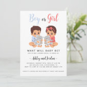 Aufdeckung der Einladung von Jungen oder Mädchen (Stehend Vorderseite)