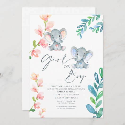 Aufdeckung der Einladung von Mädchen oder Jungen (Vorne/Hinten)