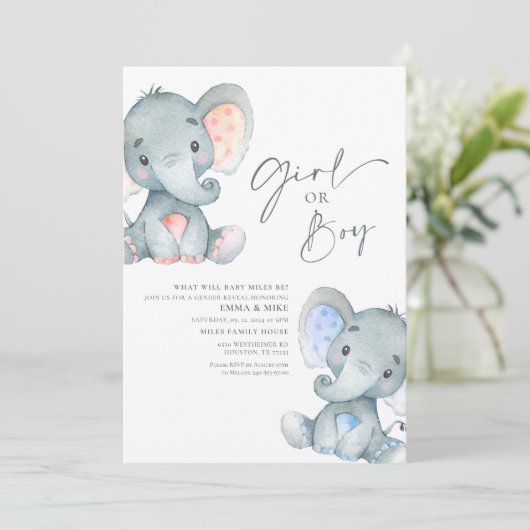 Aufdeckung der Einladung von Mädchen oder Jungen (Stehend Vorderseite)