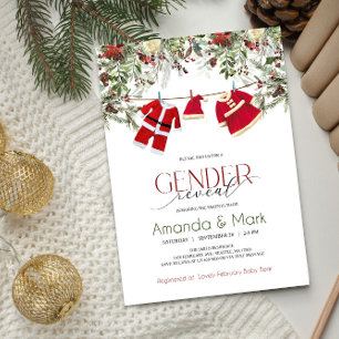 Aufdeckung der Einladung von Santa Baby Gender