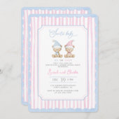 Aufdeckung der Einladung von Santa Baby Gender (Vorne/Hinten)