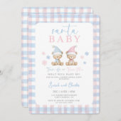 Aufdeckung der Einladung von Santa Baby Gender (Vorne/Hinten)