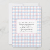 Aufdeckung der Einladung von Santa Baby Gender (Rückseite)