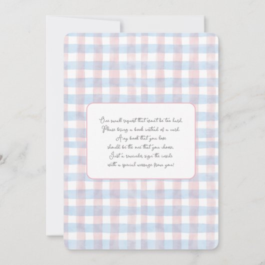 Aufdeckung der Einladung von Santa Baby Gender (Rückseite)