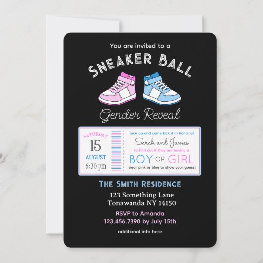 Aufdeckung der Einladung von Sneaker-Ball (Vorderseite)
