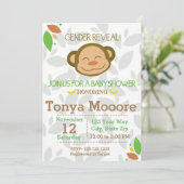 Aufdeckung der Einladung zur Kinderdusche am Affen (Stehend Vorderseite)