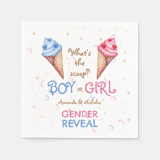 Aufdeckung der Geschlechterperspektive Serviette (Vorderseite)