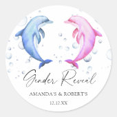 Aufdeckung der Geschlechtsorgane von Wasserfarben Runder Aufkleber (Vorderseite)