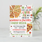 Aufdeckung der Pizzageschlechtsspezifischen Einlad Einladung (Stehend Vorderseite)