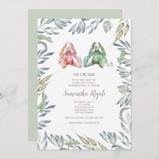 Aufdeckung der sonnigen Einladung (Vorne/Hinten)