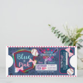 Aufdeckung des Babygeschlechts - Einladung von Bas (Stehend Vorderseite)