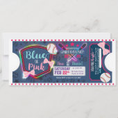 Aufdeckung des Babygeschlechts - Einladung von Bas (Vorderseite)