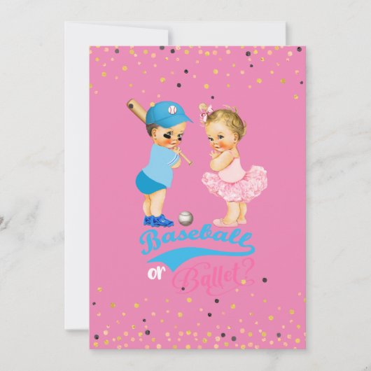 Aufdeckung des Brieftasengeschlechts bei Babys Einladung (Vorderseite)