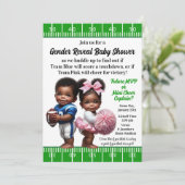 Aufdeckung des Fußballgeschlechts Einladung (Stehend Vorderseite)