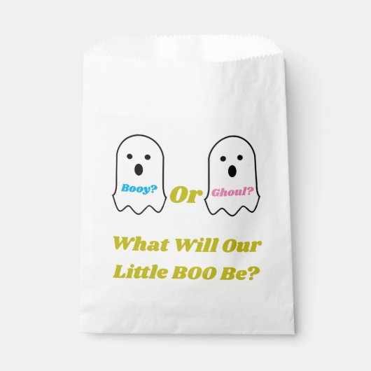 Aufdeckung des Geistergeschlechts in Booy oder Gho Geschenktütchen (Vorderseite)
