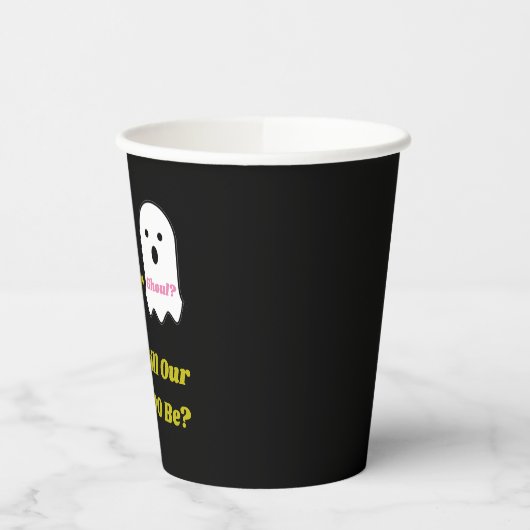 Aufdeckung des Geistergeschlechts in Booy oder Gho Pappbecher (Links)