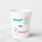 Aufdeckung des Geistergeschlechts in Booy oder Gho Pappbecher (Vorderseite)
