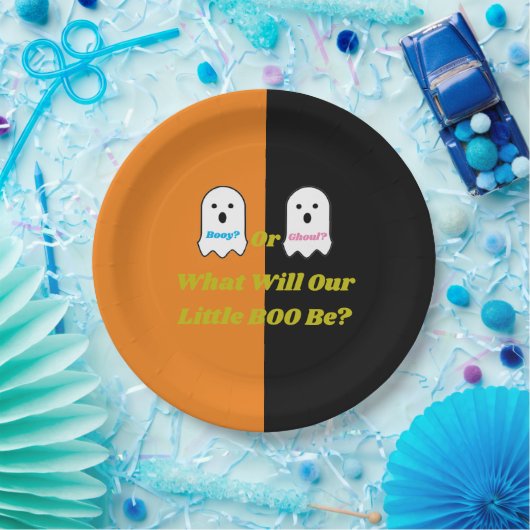 Aufdeckung des Geistergeschlechts in Booy oder Gho Pappteller (Party)