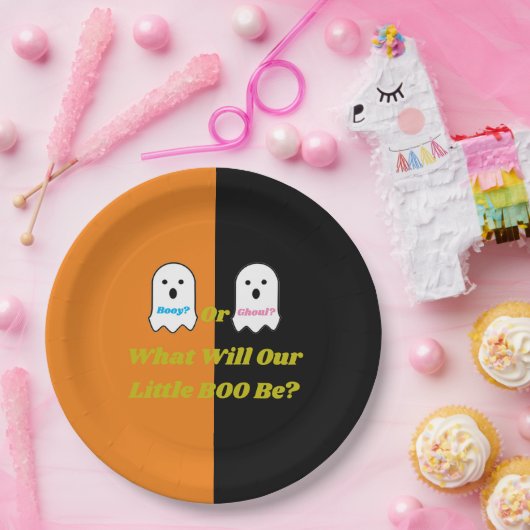 Aufdeckung des Geistergeschlechts in Booy oder Gho Pappteller (Party)