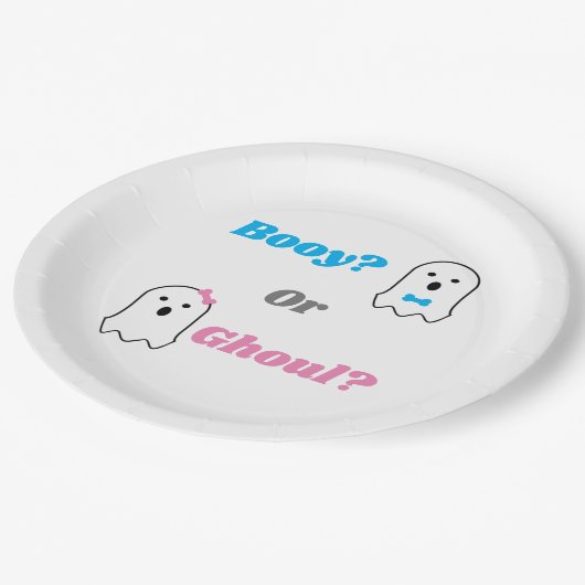 Aufdeckung des Geistergeschlechts in Booy oder Gho Pappteller (Schrägansicht)