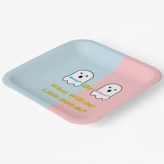 Aufdeckung des Geistergeschlechts in Booy oder Gho Pappteller (Gewinkelt)