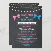 Aufdeckung des Gender-Aufrufs für Team Pink oder B Einladung (Vorne/Hinten)