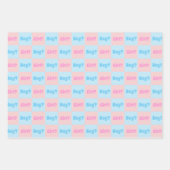 Aufdeckung des Geschlechts bei Jungen oder Mädchen Geschenkpapier Set (Vorderseite 2)