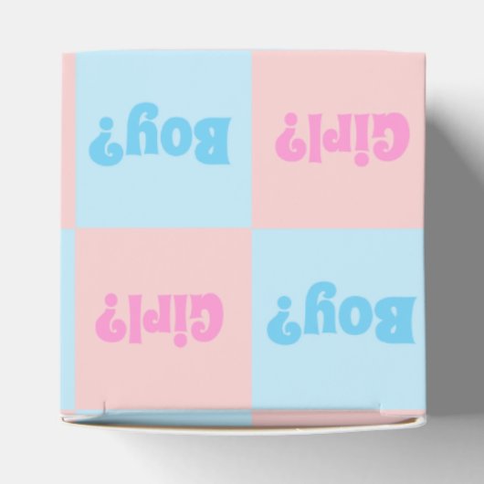 Aufdeckung des Geschlechts bei Jungen oder Mädchen Geschenkschachtel (Oben)