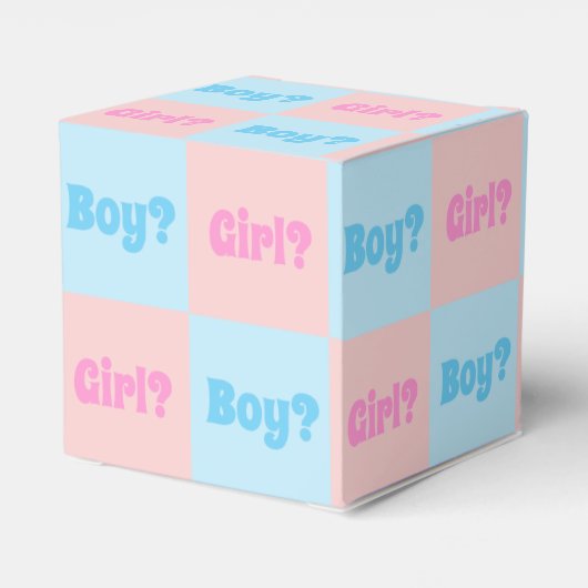 Aufdeckung des Geschlechts bei Jungen oder Mädchen Geschenkschachtel (Rückseite)