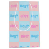 Aufdeckung des Geschlechts bei Jungen oder Mädchen Mittlere Geschenktüte (Vorderseite)