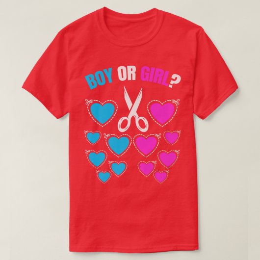 Aufdeckung des Geschlechts bei Jungen oder Mädchen T-Shirt (Design vorne)