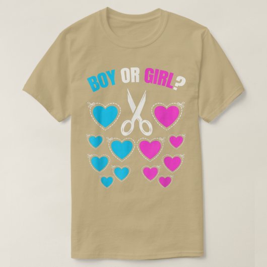 Aufdeckung des Geschlechts bei Jungen oder Mädchen T-Shirt (Design vorne)