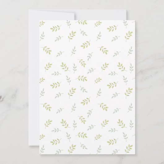 Aufdeckung des Geschlechts der Wasserfarben Einladung (Rückseite)