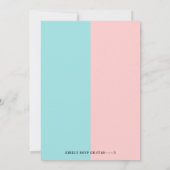 Aufdeckung des Geschlechts im Stadion Blue oder Pi Einladung (Rückseite)