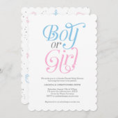 Aufdeckung des Geschlechts, Junge oder Mädchen, Er Einladung (Vorne/Hinten)