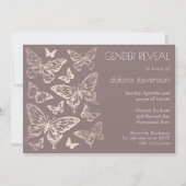 Aufdeckung des Schmetterlingsstichs | Kupfer-Rose Einladung (Vorderseite)