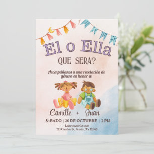 Aufdeckung des spanischen Geschlechts bei einem Ju Einladung