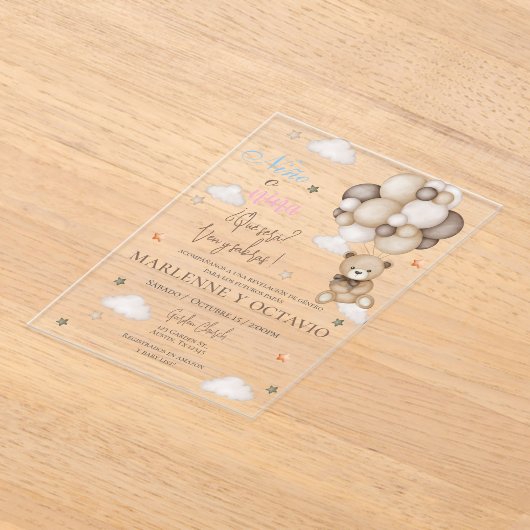 Aufdeckung einer akryllischen Einladung (Ablage )