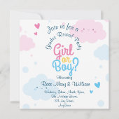 Aufdeckung einer gesunden Geschlechtszugehörigkeit Einladung (Vorderseite)