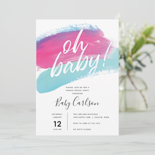 Aufdeckung einer modernen Einladung (Stehend Vorderseite)