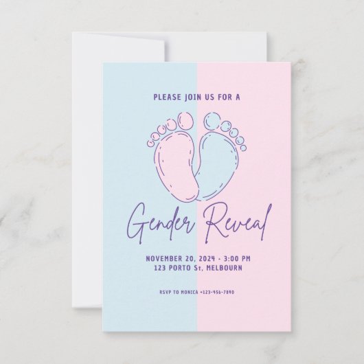 Aufdeckung einer Überraschung bei der Einladung vo (Vorderseite)